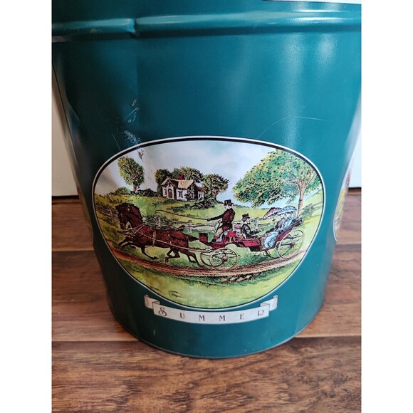 Vintage 1993 Christmas Tin Four Seasons Made Baltimore MD Skylight Creative Idea - Picture 5 of 15